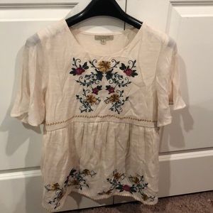 Embroidered Floral Top